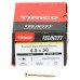 TIMCO Velocity Pozi Countersunk Wood Screws - 4.5 x 50mm - Yellow Zinc - Pack of 200