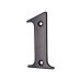 79mm Screw Fix Door Numeral - 1 - Black