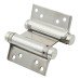 Double Action Self Closing Spring Hinge - 76mm Length - Polished Stainless Steel - Pair