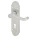 Exel Satin Chrome Victorian Summer Scroll Keyhole Lock Door Handle - 168 x 40mm