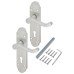 Exel Satin Chrome Victorian Summer Scroll Keyhole Lock Door Handle - 168 x 40mm