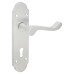 Exel Satin Chrome Victorian Summer Scroll Keyhole Lock Door Handle - 168 x 40mm