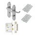 Exel Victorian Summer Bathroom Lock Door Handle Kit - Satin Chrome