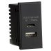 Knightsbridge Type A/C USB Charger Euro Module - 3.1A - Black
