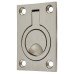 Exel Rectangular Flush Ring Cabinet Pull Handle - 62 x 44mm - Satin Stainless Steel