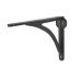 From The Anvil Curved Steel Shelf Bracket - 249 x 174mm - Black Beeswax