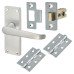 Exel Victorian Latch Door Handle Kit - Short Plate - Satin Chrome