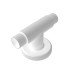 Fitzroy of London Modular Fluted Hand Rail - 82 x 35 x 84mm - Straight Wall Fixed Joint - White