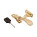 Hampstead Victorian Locking Wedge Casement Window Fastener - Reversible - Polished Brass