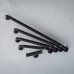 Exel Crewe 10mm Reeded D-Bar Cabinet Pull Handle - 128mm Centres - Matt Black