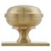 Alexander & Wilks Quantock Cabinet Knob on Square Backplate - 38mm Diameter - PVD Satin Brass