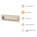 Postal Knocker Letter Plate - 254 x 78mm - Satin Nickel