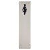 Exel Finger Plate - Ladies Toilet Door Sign - 300 x 75mm - Polished Stainless Steel