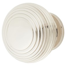 From The Anvil Beehive Round Cabinet Knob - 40mm Diameter - Polished Nickel