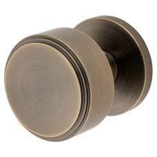 Jedo by Frelan Step Mortice Door Knob - 60mm Rose Diameter - Antique Brass