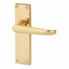 Exel Polished Brass Victorian Straight Latch Door Handle - 155 x 42mm