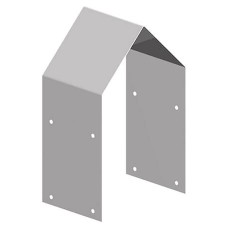 Bishop Hat Post Strap for 100mm Posts & 75mm Rails - Galvanised