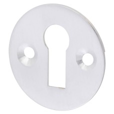 Hampstead Victorian Escutcheon - 32mm Diameter - Keyhole - Satin Chrome