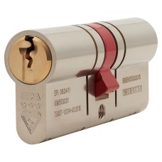 ERA 3 Star 6 Pin 74mm Euro Double Cylinder - 37mm + 37mm - Satin Nickel/ Satin Brass