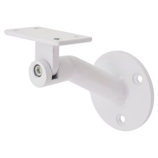 Exel Round Plate Handrail Bracket - 75mm Projection - White