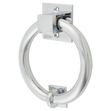 Hampstead Ring Door Knocker - 140 x 120mm - Polished Chrome