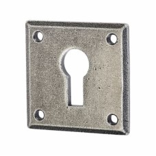 Olde Forge Square Escutcheon - 40 x 40mm - Keyhole - Pewter