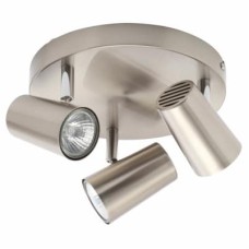 Forum Inlight Harvey 3 Light Circular Ceiling Spotlight - Satin Nickel