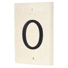 Limestone Screw Fix Door Numeral - 0 - 140 x 90mm - Natural Limestone