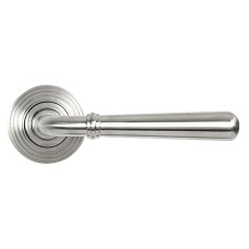 From The Anvil Satin Stainless Steel Door Handles on Round Beehive Rose - Newbury Range 