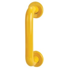 Hoppe AR602/300 Nylon D-Bar Door Pull Handle on Rose - Screw Fix - 300mm c/c - Golden Yellow