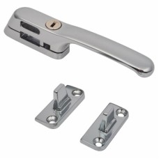 Fab & Fix Craftsman Locking Casement Window Fastener - Reversible - Polished Chrome