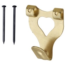 Light Duty Picture Hook - Double – 25 x 33mm - Electro Brass - Pack of 50