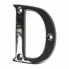 Exel 63mm Screw Fix Door Letter - D - Black Nickel