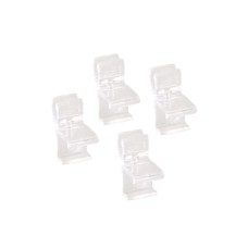 elfa Drawer Basket Tower - Wire Shelf Clips - Translucent - Pack of 4