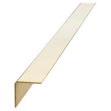 Hampstead 2000mm Solid Brass Angle - Equal Sided - 19 x 19 x 0.91mm - Polished