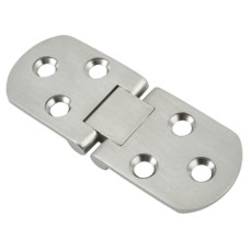 Counter Flap Cabinet Hinge - 80 x 30 x 2.5mm - Satin Chrome - Pair