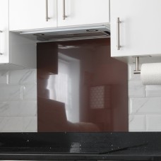 Exel Aluminium Kitchen Splashback - 600 x 750mm - Gloss Chocolate