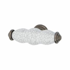 Hampstead 24mm Porcelain Crackle Glaze Shutter T-Bar Cabinet Knob - 76 x 24mm - Pewter Effect