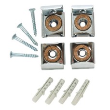 Exel Mirror Bracket - 31 x 25mm - Polished Nickel - Pack of 4