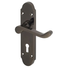 Exel Black Nickel Victorian Summer Scroll Door Handle - 168 x 40mm