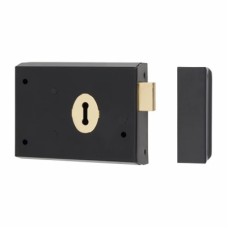 Olde Forge Rim Deadlock - 105 x 80mm - Antique Black Iron