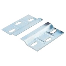 Ribbed Wall Plate - 63.5 x 38mm - Zinc Plated - Pack of 2