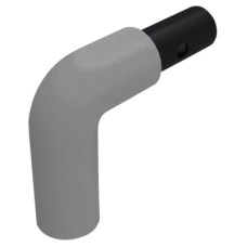 FibreRail Bend - Key Clamp System - Wall Mount Short End - Grey