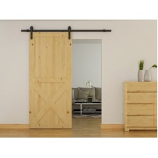 FVG Barn Strap Soft Open/Close Sliding Door Gear - 2000mm Track - 60-80kg Max Door - Black