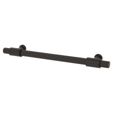 Hampstead Falmouth 12mm Knurled T-Bar Cabinet Pull Handle - 160mm Centres - Matt Black