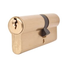 Exel 5 Pin 80mm Euro Double Cylinder - 35 + 45mm - Polished Brass - Keyed to Differ
