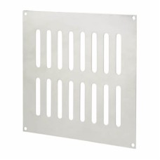 Exel Plain Slotted Vent - 242 x 242mm - 13500mm² Free Air Flow - Polished Stainless Steel