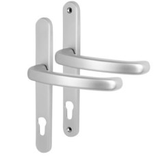 Fab & Fix Balmoral uPVC Extended Multipoint Door Handle - 92mm c/c - Satin Chrome