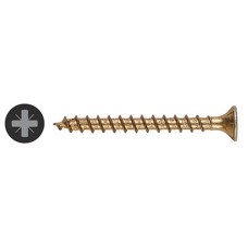 SPAX Yellox Pozi Countersunk Wood Screws - 4.5 x 25mm - Yellow Zinc - Pack of 200