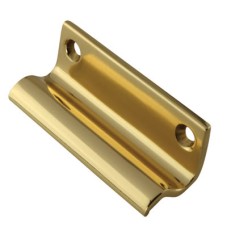 Exel Five Finger Sash Window Finger Lift - 63 x 23mm - Polished Brass